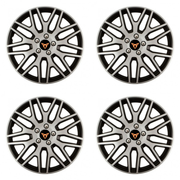 puklice pre Cupra 14 Dakar NC silver and black