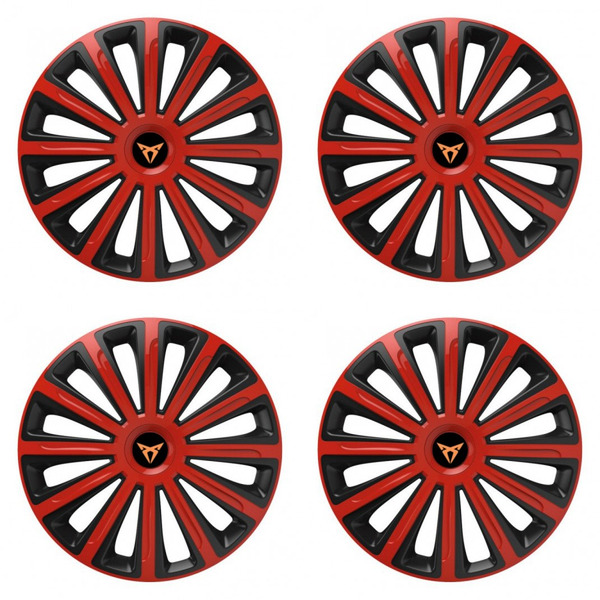 puklice pre Cupra 15 TREND red and black