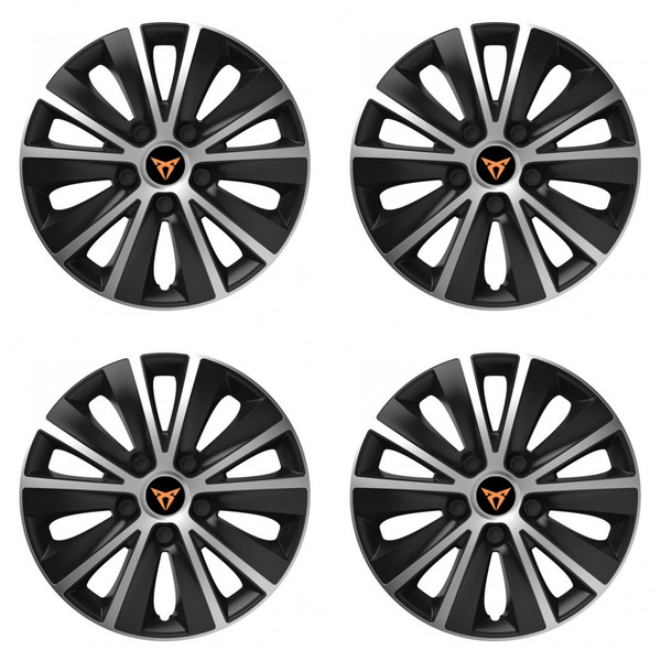 puklice pre Cupra 15 RAPIDE silver and black