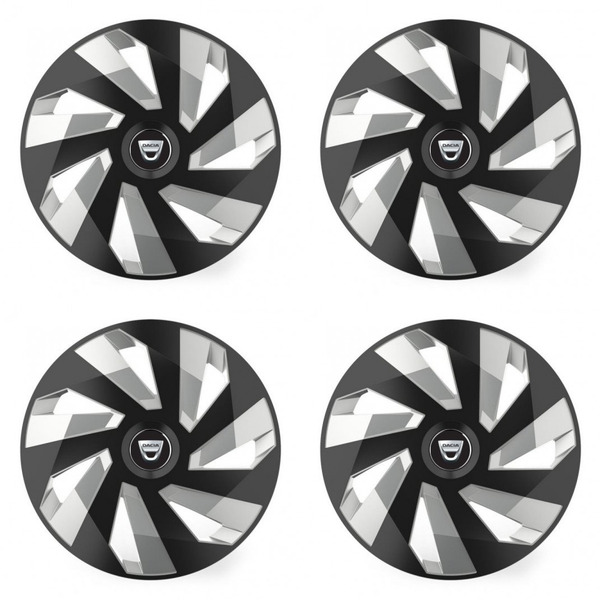 puklice pre  Dacia (staršie logo) 16 Vector RC black and silver