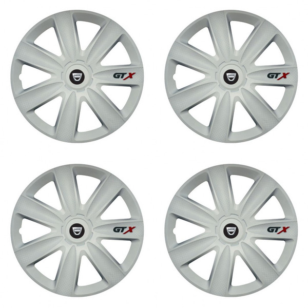puklice pre  Dacia (staršie logo) 17 GTX carbon white