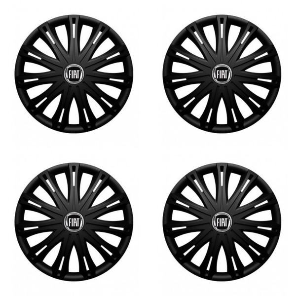 puklice pre Fiat (čierny) 17 SPARK BLACK