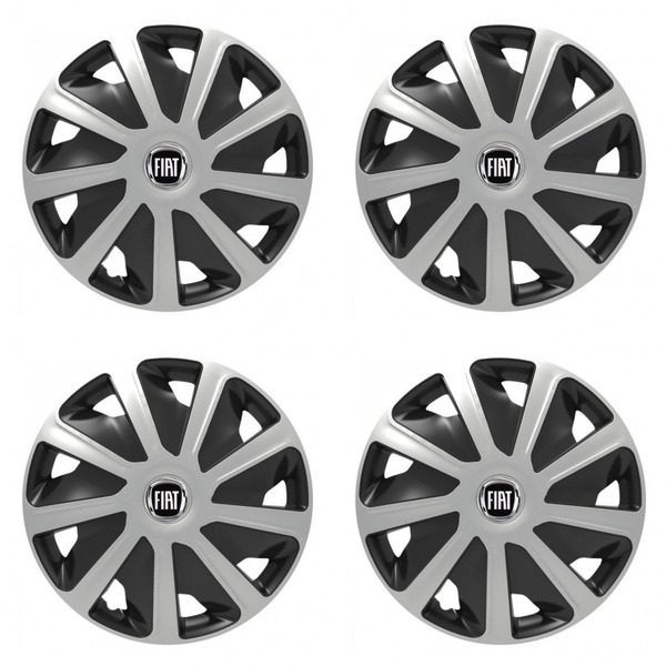 puklice pre  Fiat (čierny) pre dodávky 15 Craft silver and black