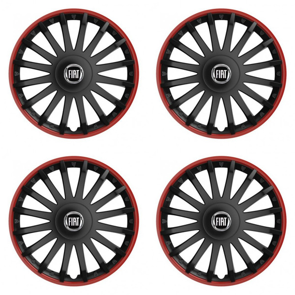 puklice pre Fiat (čierny) 16 CRYSTAL RO black