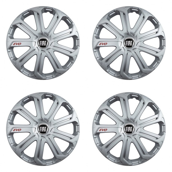 puklice pre  Fiat (čierny) 15 Evo silver