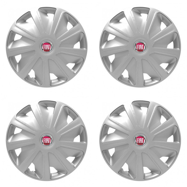 puklice pre Fiat (červené) pre dodávky 16 Craft silver