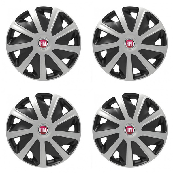 puklice pre Fiat (červené) pre dodávky 16 Craft silver and black