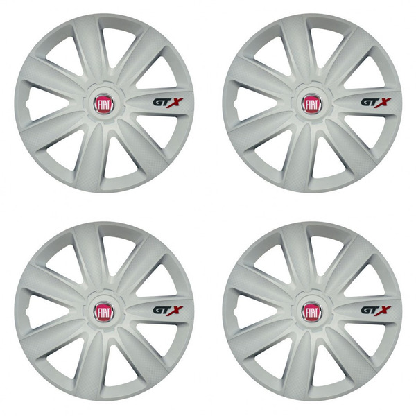 puklice pre  Fiat (červené) 14 GTX carbon white