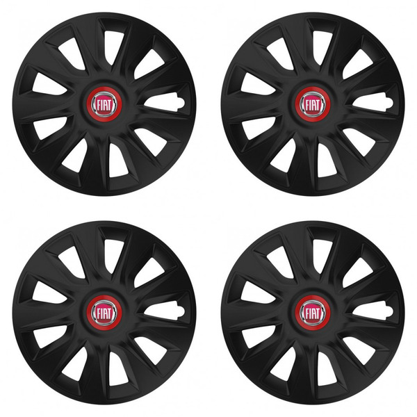 puklice pre  Fiat (červené) 15 STRATOS RR black