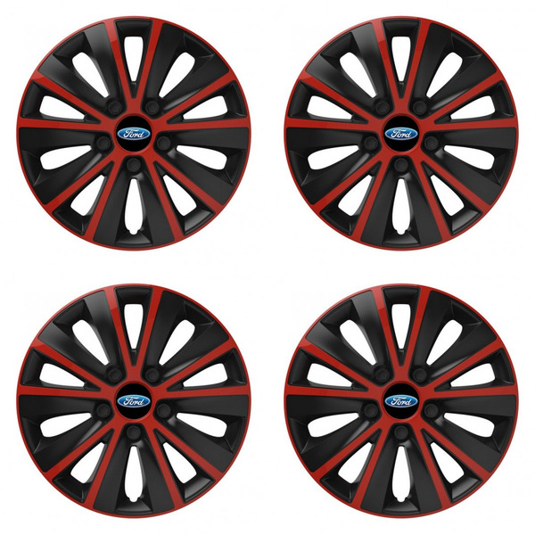 puklice pre Ford 14 RAPIDE red and black