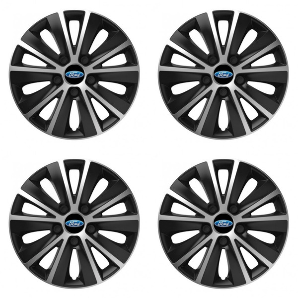 puklice pre Ford 14 RAPIDE silver and black