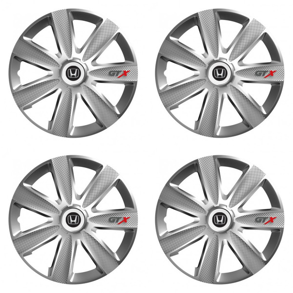 puklice pre  Honda 14 GTX CARBON silver
