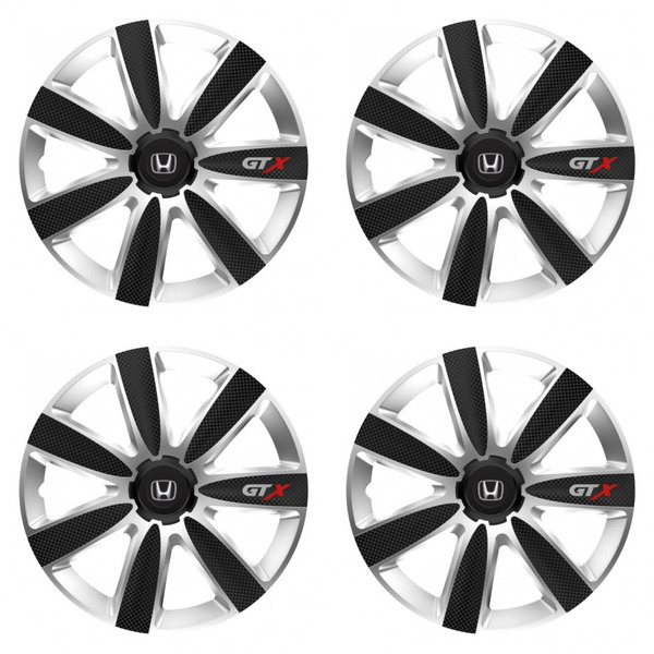 puklice pre  Honda 16 GTX CARBON silver/black