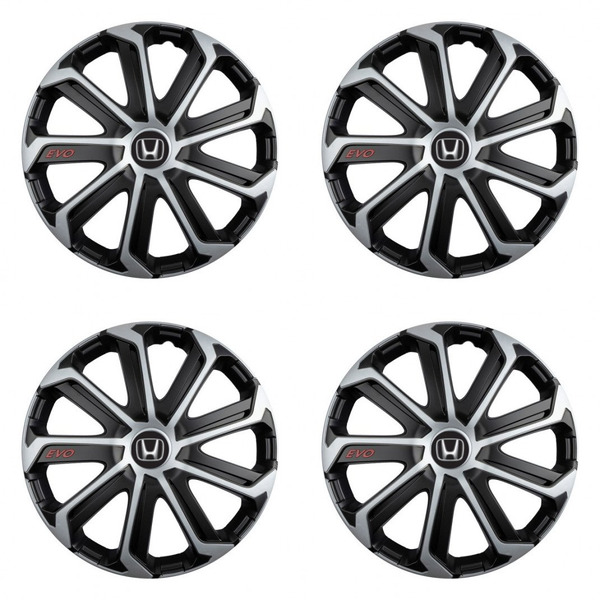 puklice pre  Honda 15 Evo black&silver