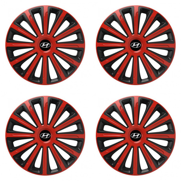 puklice pre Hyundai 16 TREND red and black