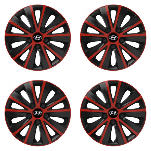 puklice pre Hyundai 14 RAPIDE red and black