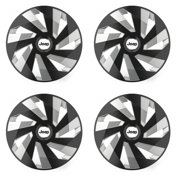 puklice pre Jeep 16 Vector RC black and silver