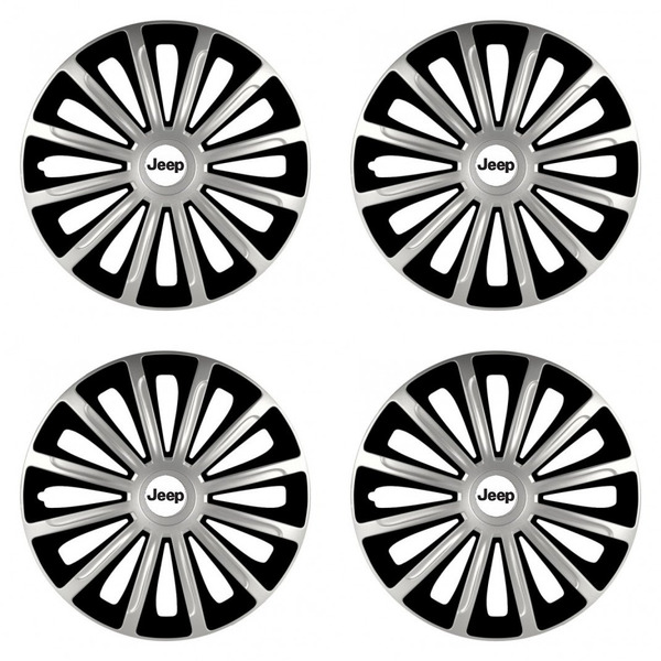 puklice pre Jeep 16 TREND silver and black