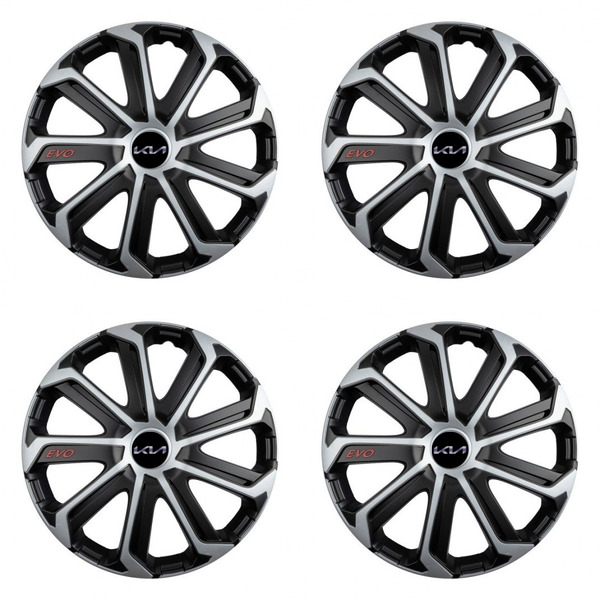 puklice pre  Kia (nové logo) 14 Evo black&silver