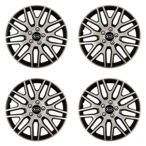 puklice pre  Kia (staršie logo) 16 Dakar NC silver and black