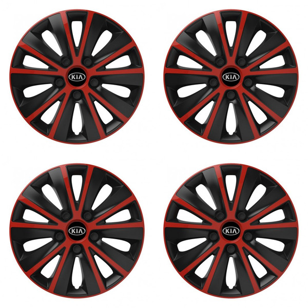 puklice pre  Kia (staršie logo) 14 RAPIDE red and black