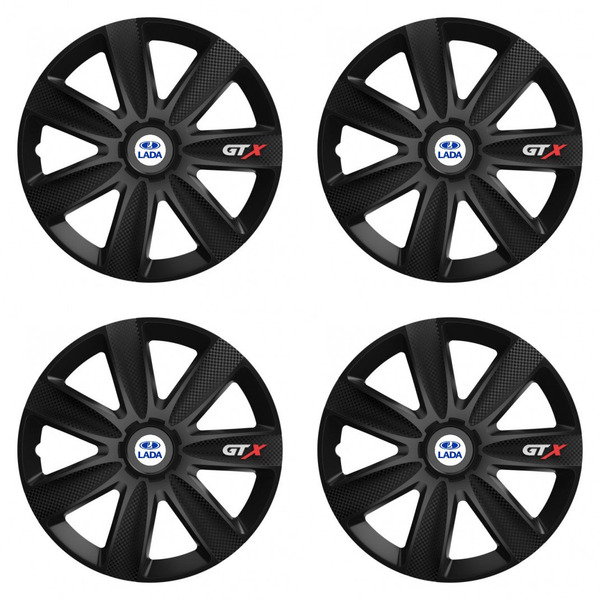 puklice pre Lada 15 GTX CARBON black