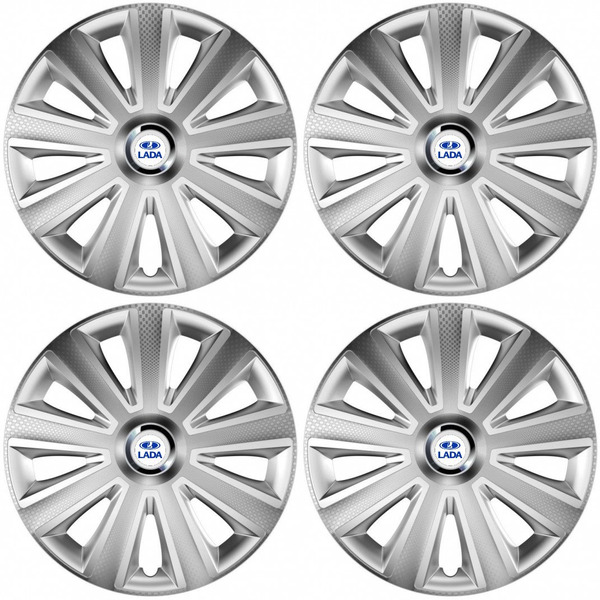 puklice pre Lada 14 Aviator carbon RC silver