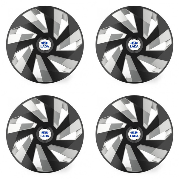 puklice pre  Lada 15 Vector RC black and silver