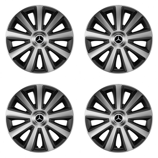puklice pre  Mercedes 14 Aviator carbon silver&black