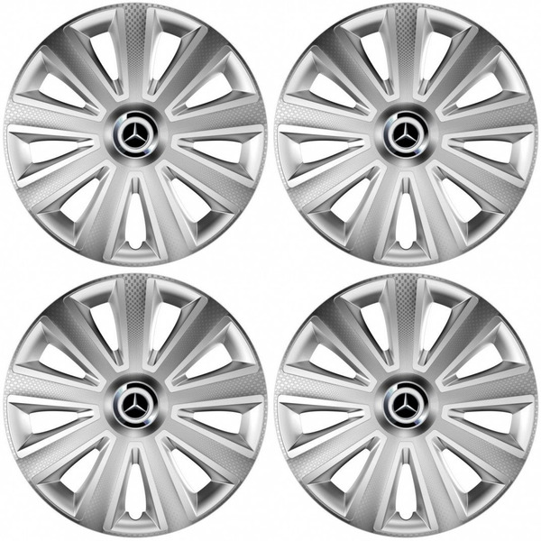 puklice pre  Mercedes 14 Aviator carbon RC silver