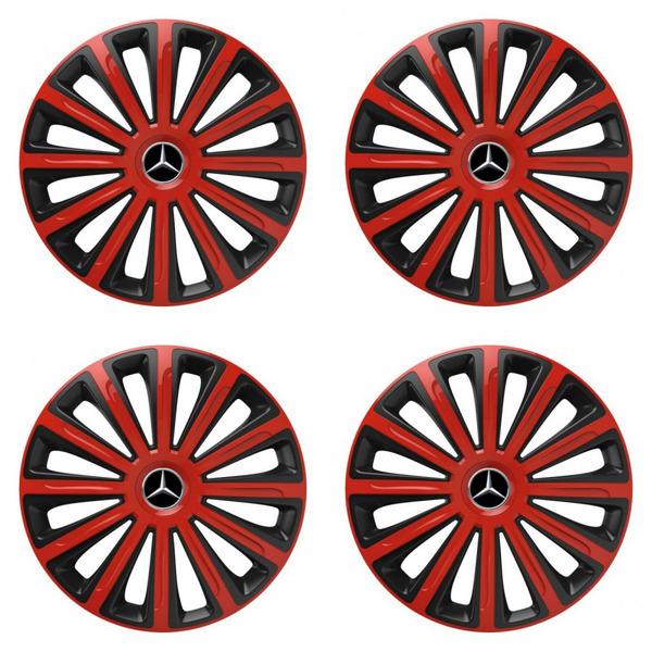puklice pre  Mercedes 16 TREND red and black