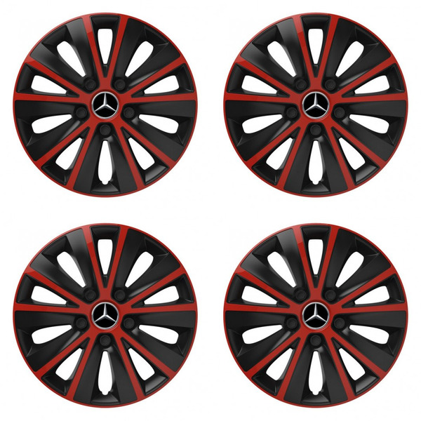 puklice pre Mercedes 14 RAPIDE red and black