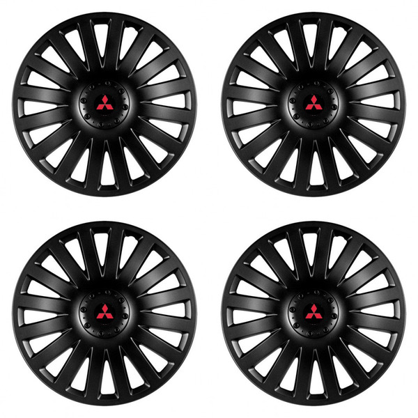 puklice pre Mitsubishi (červené) 15 Smart black