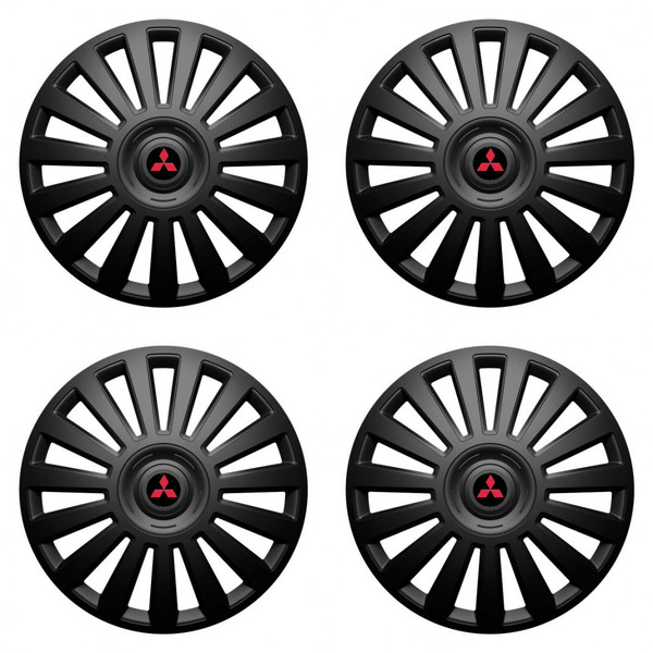 puklice pre  Mitsubishi (červené) 14 Luxury black