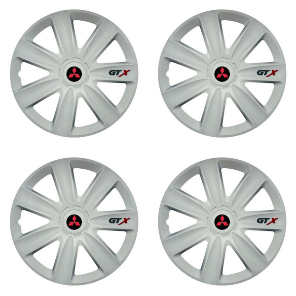 puklice pre  Mitsubishi (červené) 14 GTX carbon white