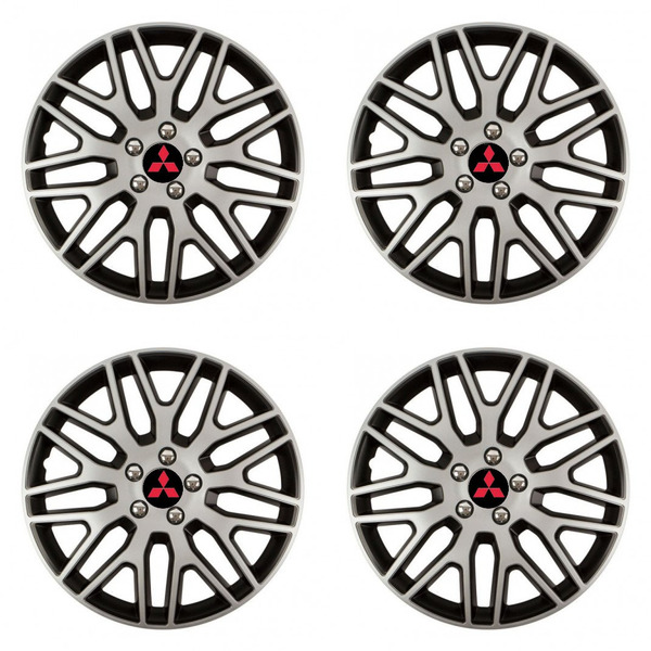 puklice pre  Mitsubishi (červené) 14 Dakar NC silver and black