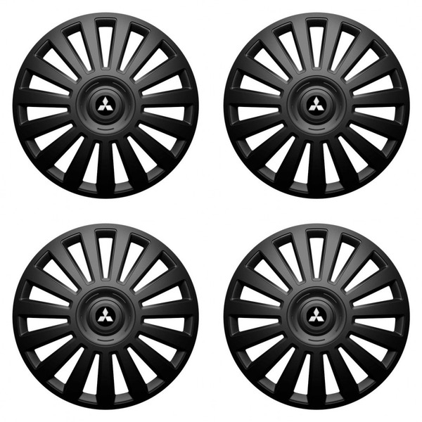 puklice pre  Mitsubishi (strieborné) 15 Luxury black