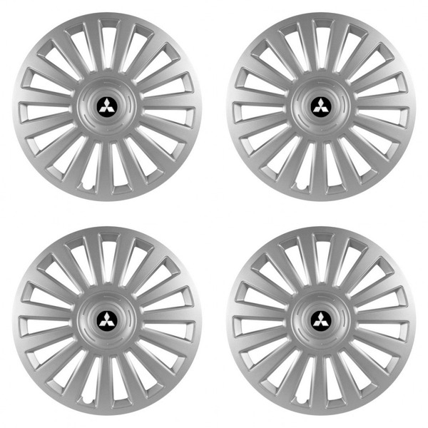 puklice pre Mitsubishi (strieborné) 16 Luxury