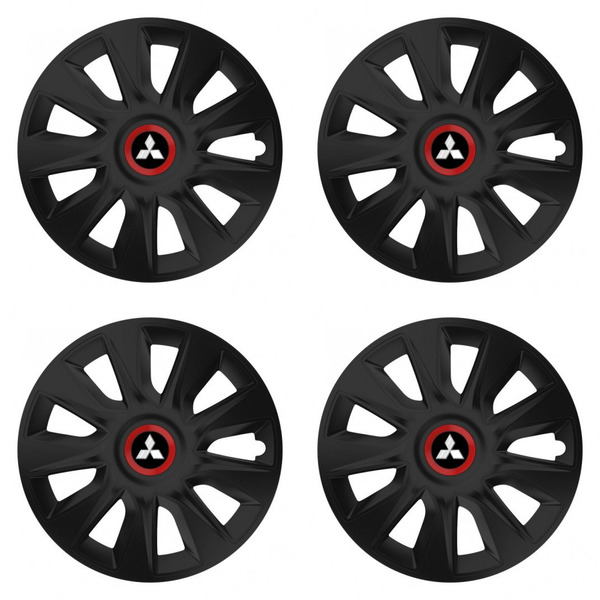 puklice pre Mitsubishi (strieborné) 17 STRATOS RR black