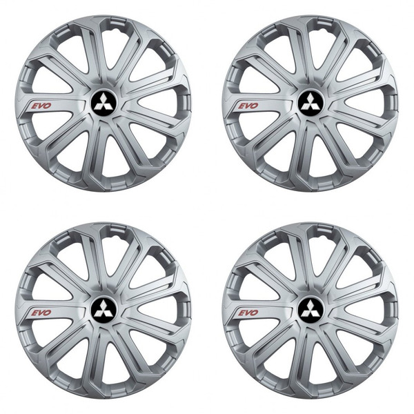 puklice pre  Mitsubishi (strieborné) 16 Evo silver