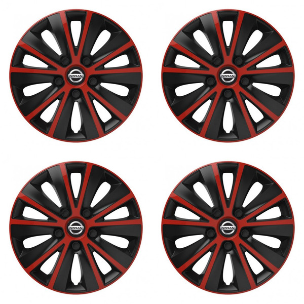 puklice pre Nissan 16 RAPIDE red and black