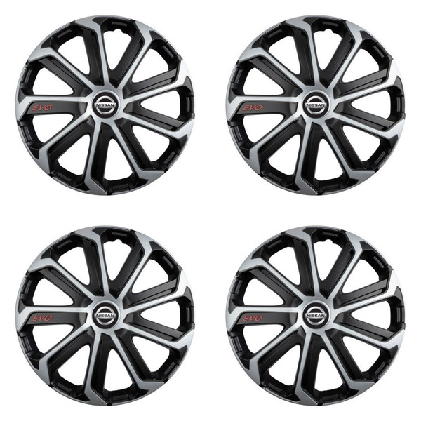 puklice pre Nissan 14 Evo black&silver