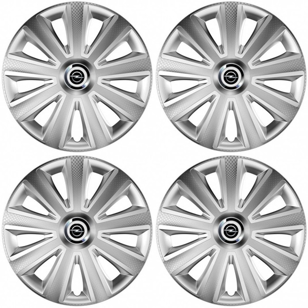 puklice pre Opel 14 Aviator carbon RC silver