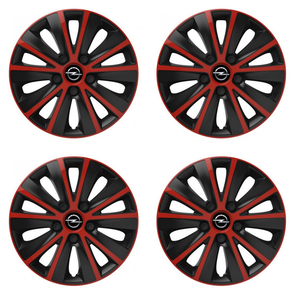 puklice pre Opel 14 RAPIDE red and black