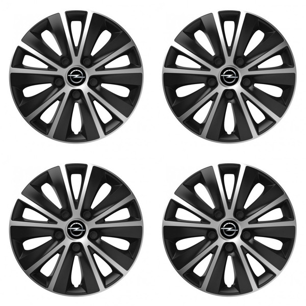 puklice pre Opel 14 RAPIDE silver and black