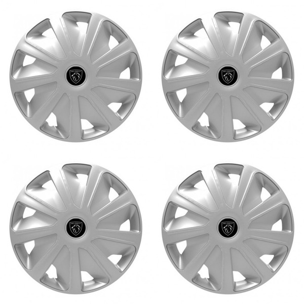 puklice pre Peugeot (nové logo) pre dodávky 15 Craft silver