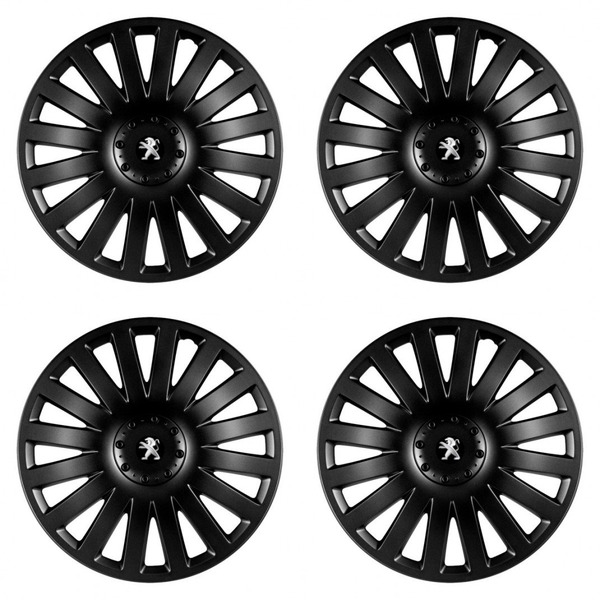 puklice pre Peugeot (staršie logo) 14 Smart black