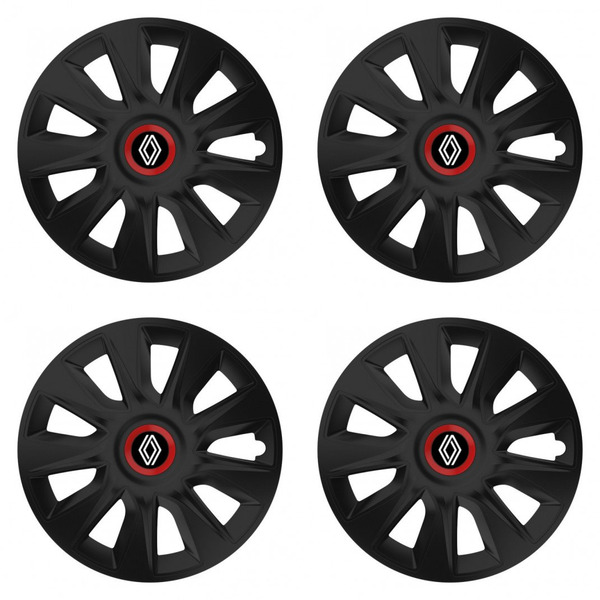 puklice pre Renault (nové logo) 16 STRATOS RR black