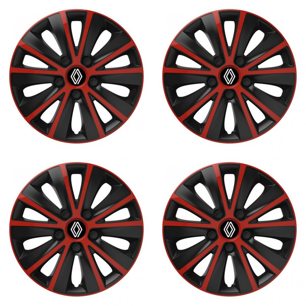 puklice pre  Renault (nové logo) 15 RAPIDE red and black