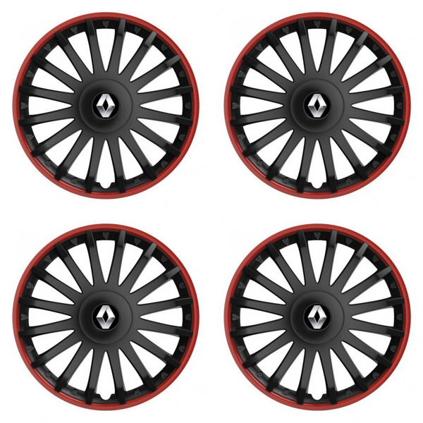puklice pre Renault (staršie logo) 16 CRYSTAL RO black